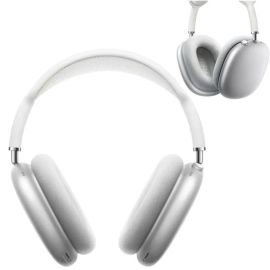 Fone De Ouvido Air Max P9 Macaron Bluetooth Com - Prata